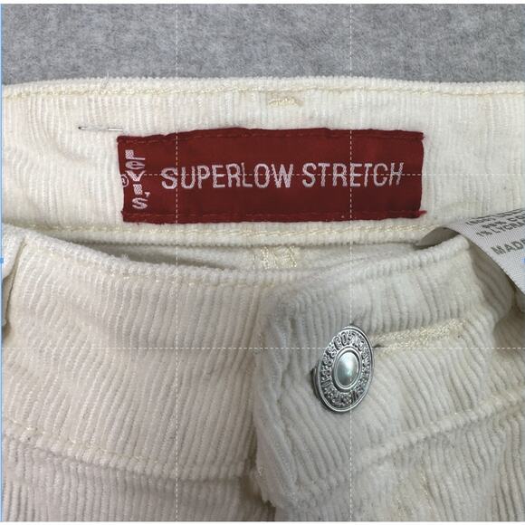 Levi's Superlow Stretch WMNS 7 JR M White Bootcut Slim Fit 76489 DJ 015 Ankle - Picture 10 of 14